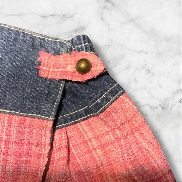 The Wonderful World Of Disney Girls Size 4T Pink & Blue Plaid Skort With Denim W - Picture 9 of 10